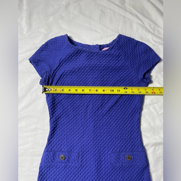 Lilly Pulitzer Coco Textured Shift Dress purple/Blue women’s size XS - Picture 4 of 8